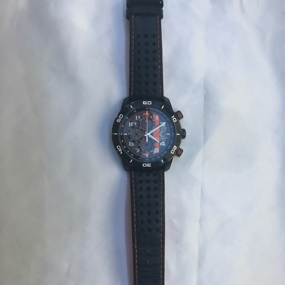 Citizen Eco-Drive Primo Chronograph Orange & Black